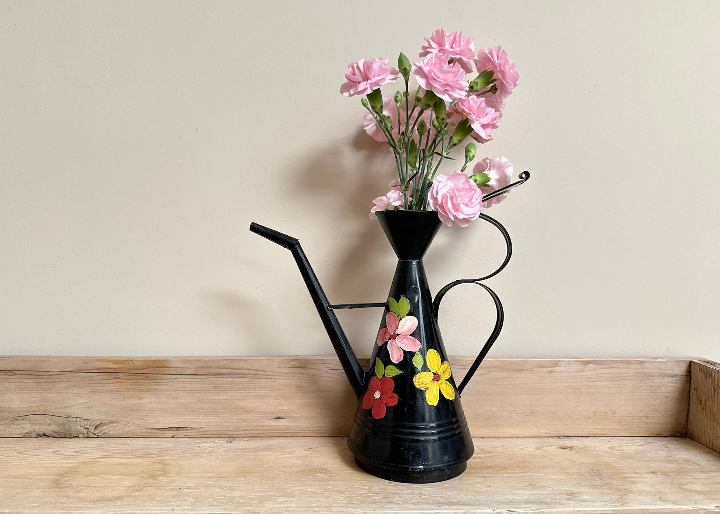 Hand Painted Tin Watering Can