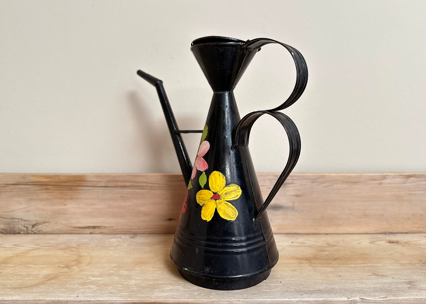 Hand Painted Tin Watering Can