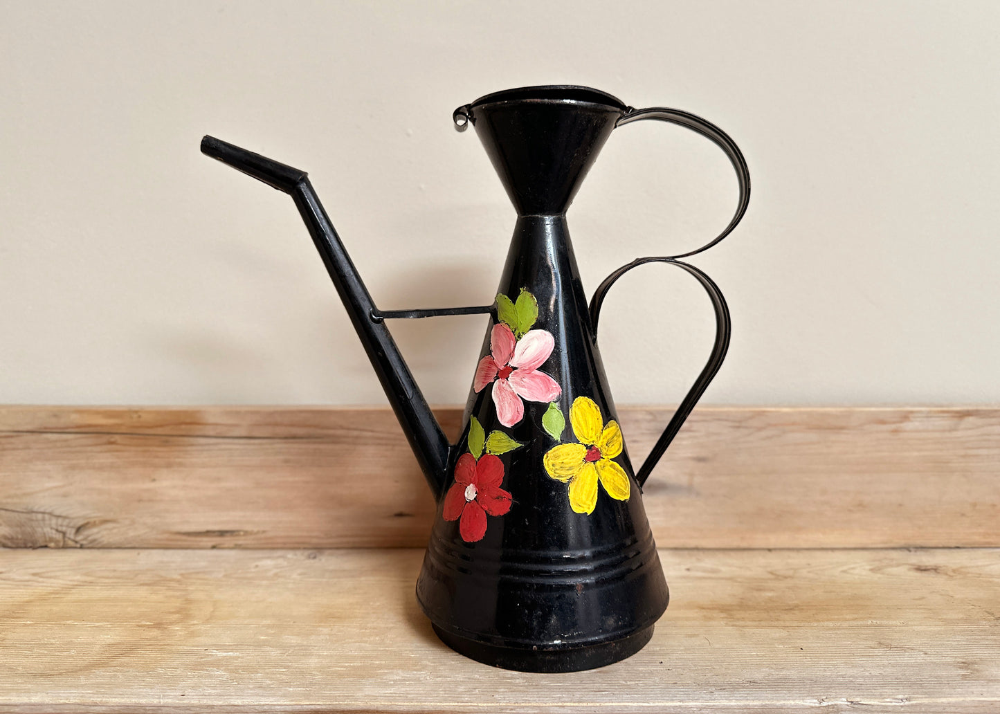 Hand Painted Tin Watering Can