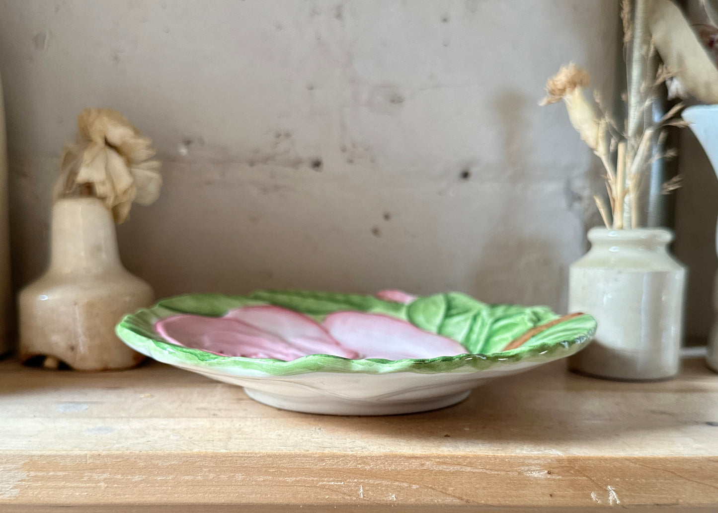 Rose Plate, Italian Majolica