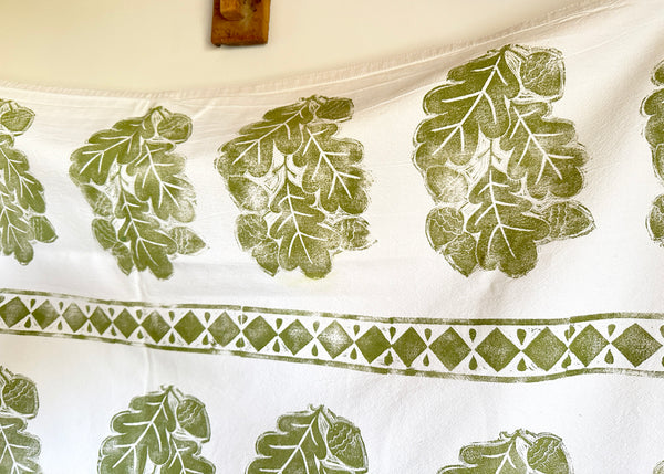 Oak & Acorn- Reworked Tablecloth