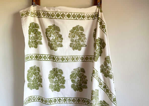 Oak & Acorn- Reworked Tablecloth