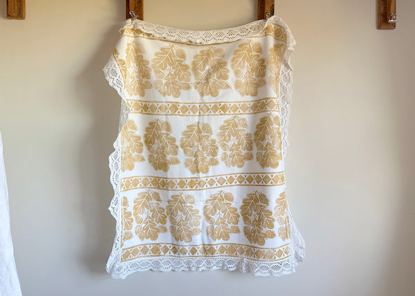 Oak & Acorn- Reworked Tablecloth