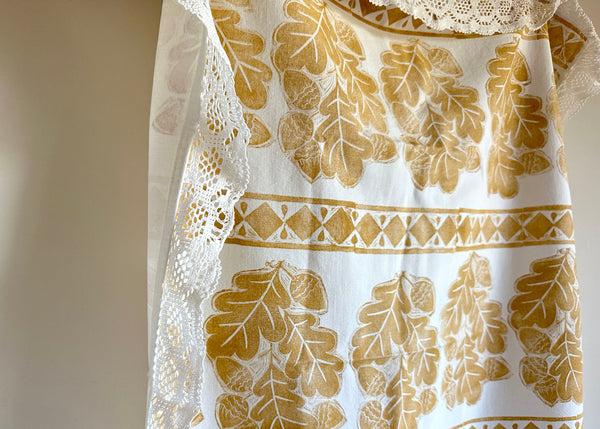 Oak & Acorn- Reworked Tablecloth
