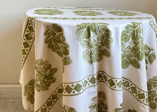 Oak & Acorn- Reworked Tablecloth
