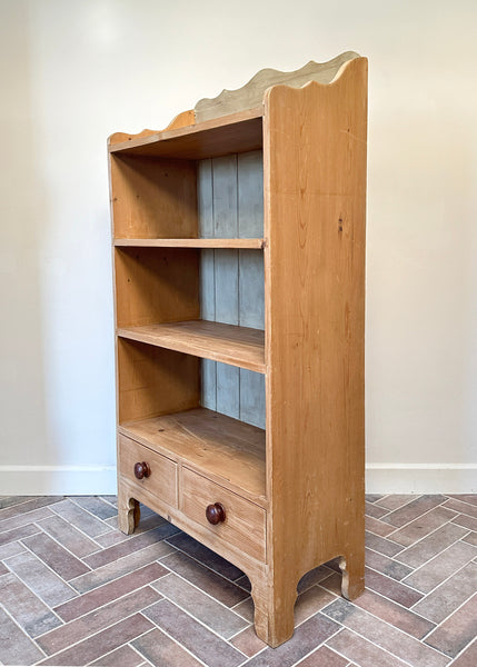 Pine Bookcase with Drawers