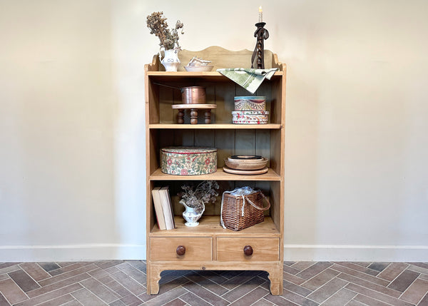 Pine Bookcase with Drawers