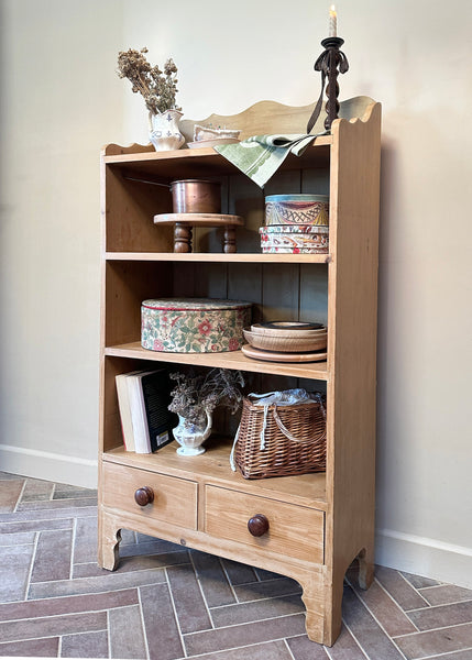 Pine Bookcase with Drawers