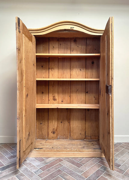 Antique Pine Cabinet, Carved Witches Mark