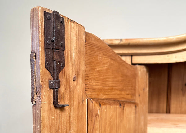 Antique Pine Cabinet, Carved Witches Mark