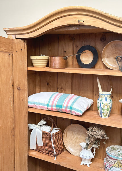 Antique Pine Cabinet, Carved Witches Mark