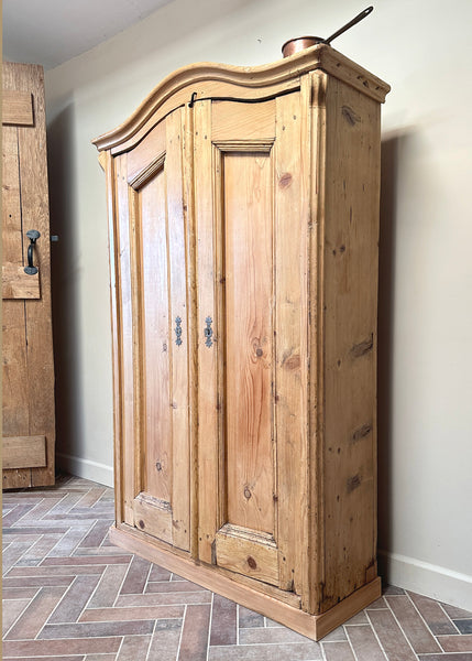 Antique Pine Cabinet, Carved Witches Mark