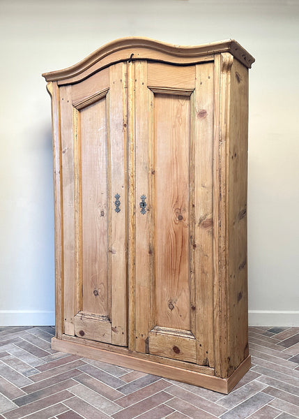 Antique Pine Cabinet, Carved Witches Mark