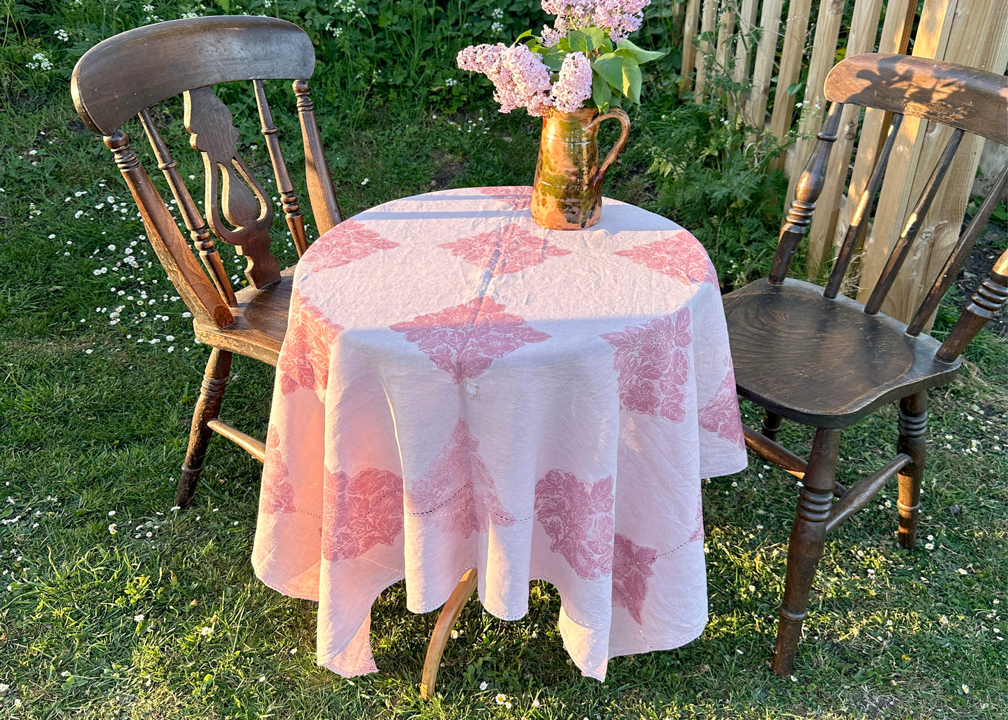 Wild Rose - Reworked Tablecloth