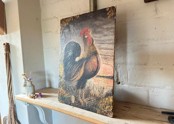 Cockerel Oil on Board