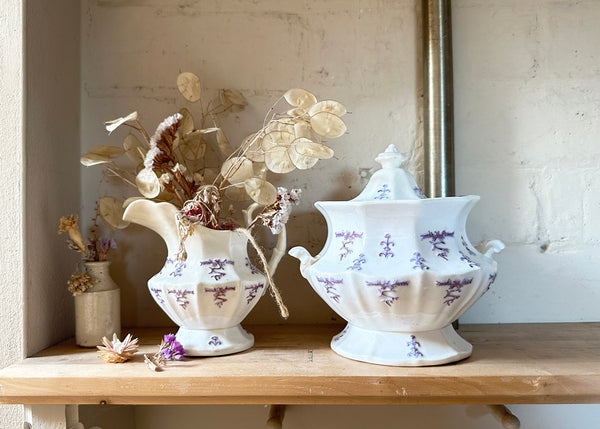 Sugar Pot & Creamer- Adderly Chelsea