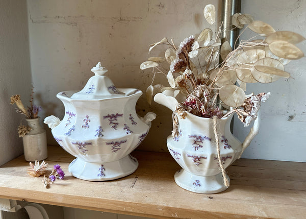 Sugar Pot & Creamer- Adderly Chelsea