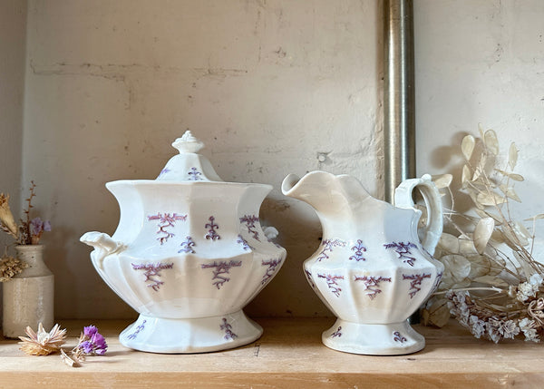 Sugar Pot & Creamer- Adderly Chelsea