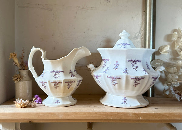 Sugar Pot & Creamer- Adderly Chelsea