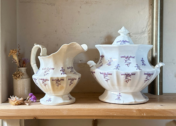 Sugar Pot & Creamer- Adderly Chelsea