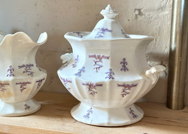 Sugar Pot & Creamer- Adderly Chelsea