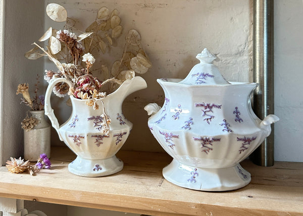 Sugar Pot & Creamer- Adderly Chelsea