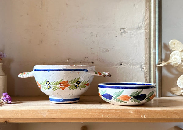 x2 Henriot Quimper Faience Bowl