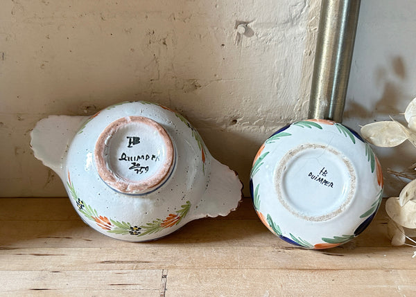 x2 Henriot Quimper Faience Bowl