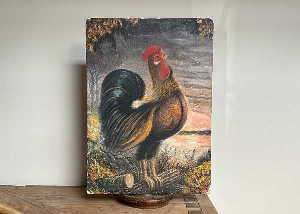 Cockerel Oil on Board