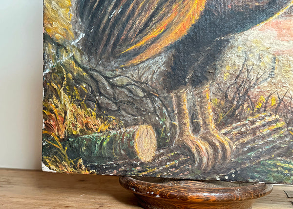 Cockerel Oil on Board