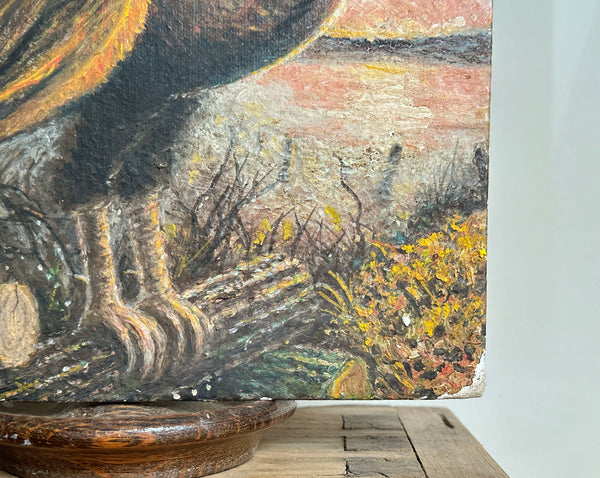 Cockerel Oil on Board