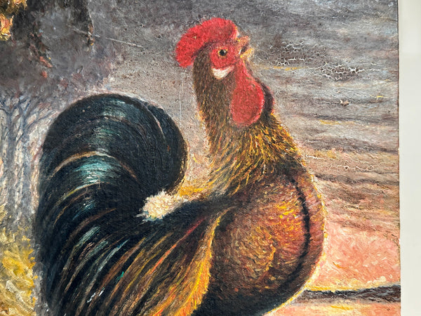 Cockerel Oil on Board