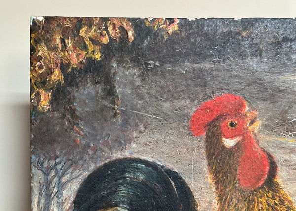 Cockerel Oil on Board