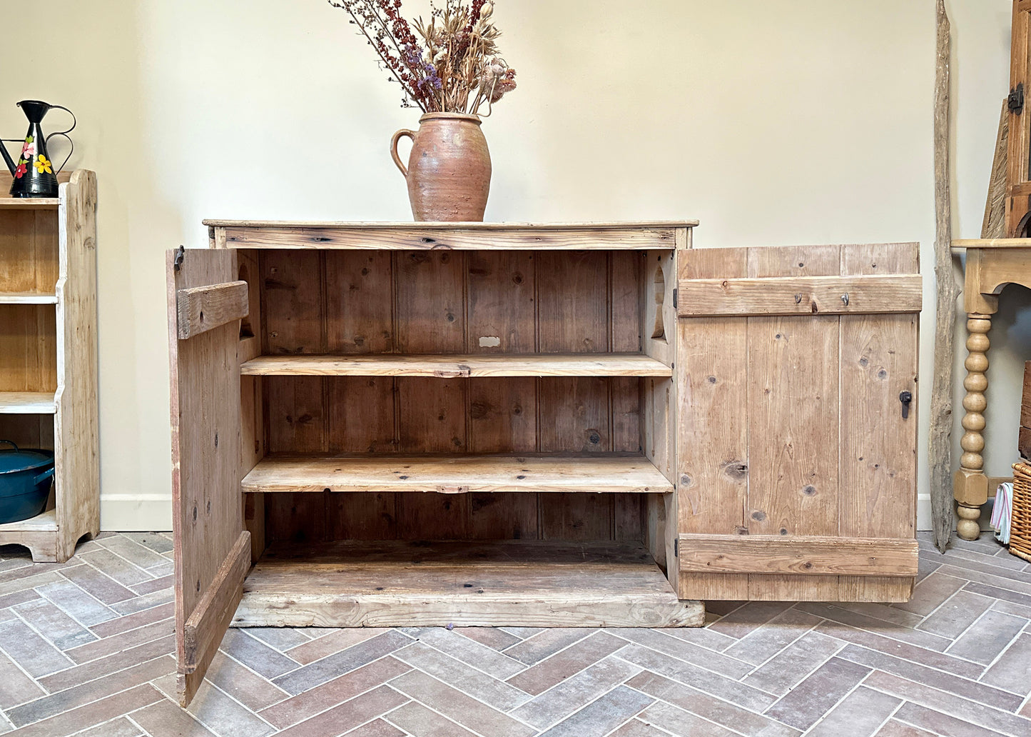 Pitch Pine Housekeepers Cupboard