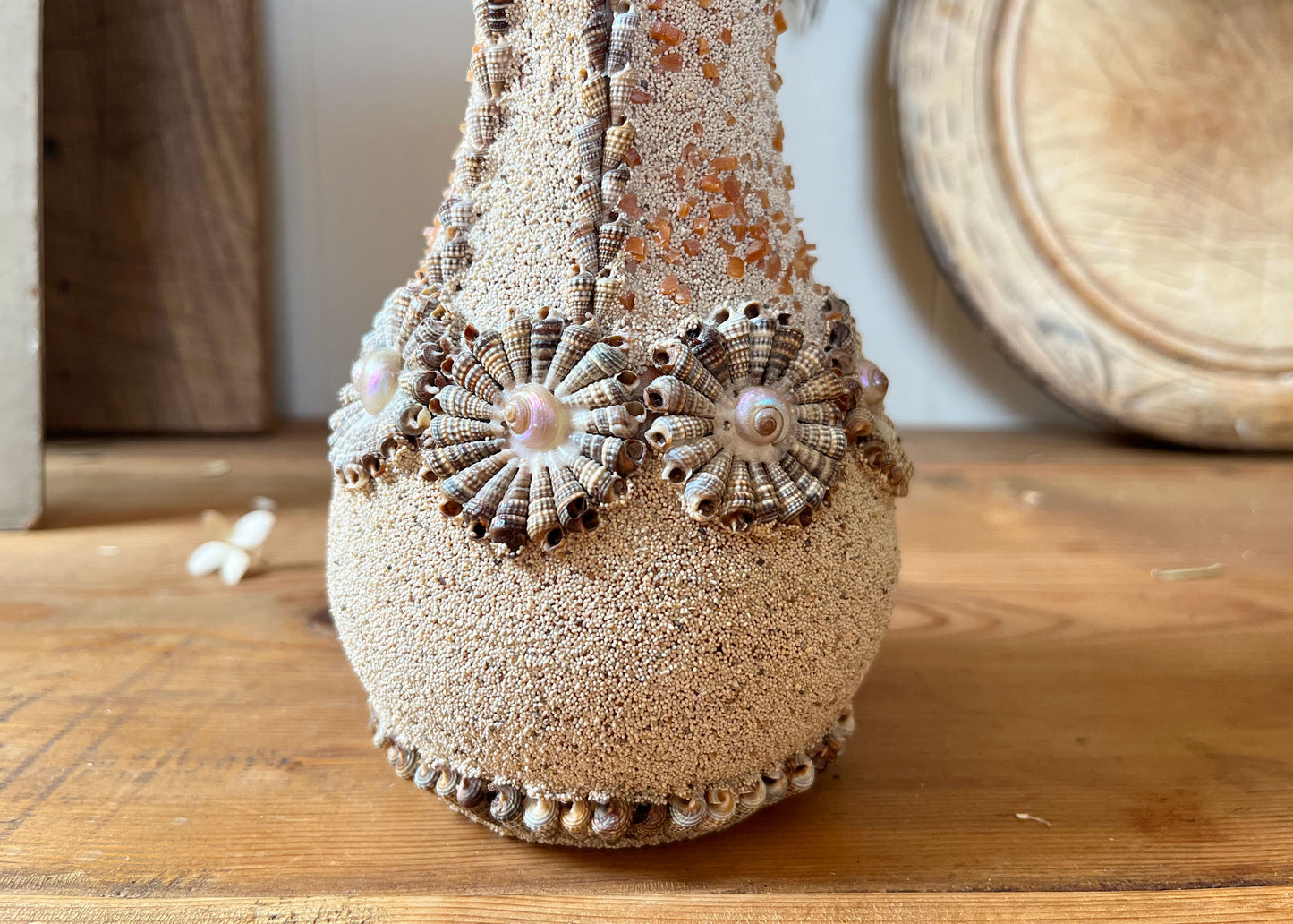 Mermaids Shell Covered Vase