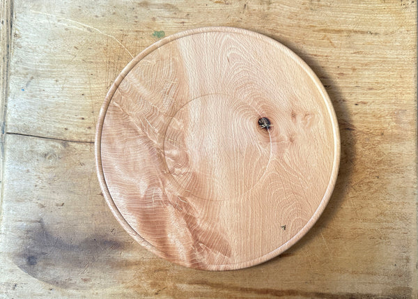 Hand Turned Beech Platter - Made by Alan
