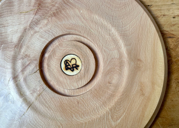 Hand Turned Beech Platter - Made by Alan