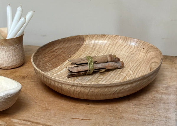 Hand Turned Oak Bowl - Made by Alan