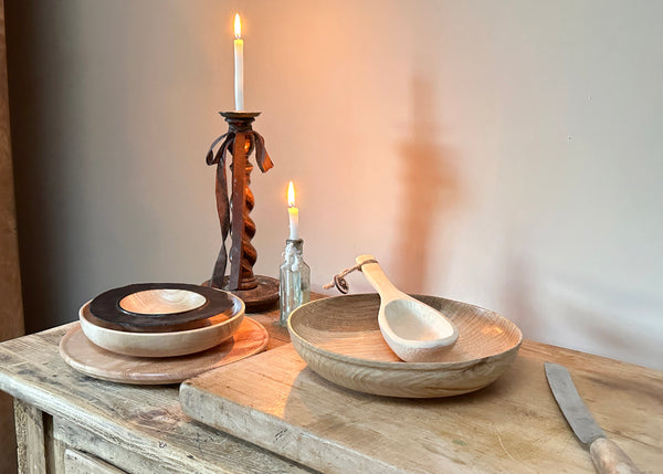 Hand Turned Oak Bowl - Made by Alan