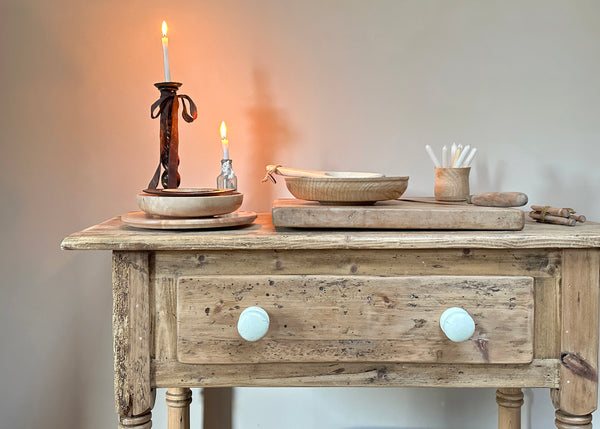 Hand Turned Oak Bowl - Made by Alan