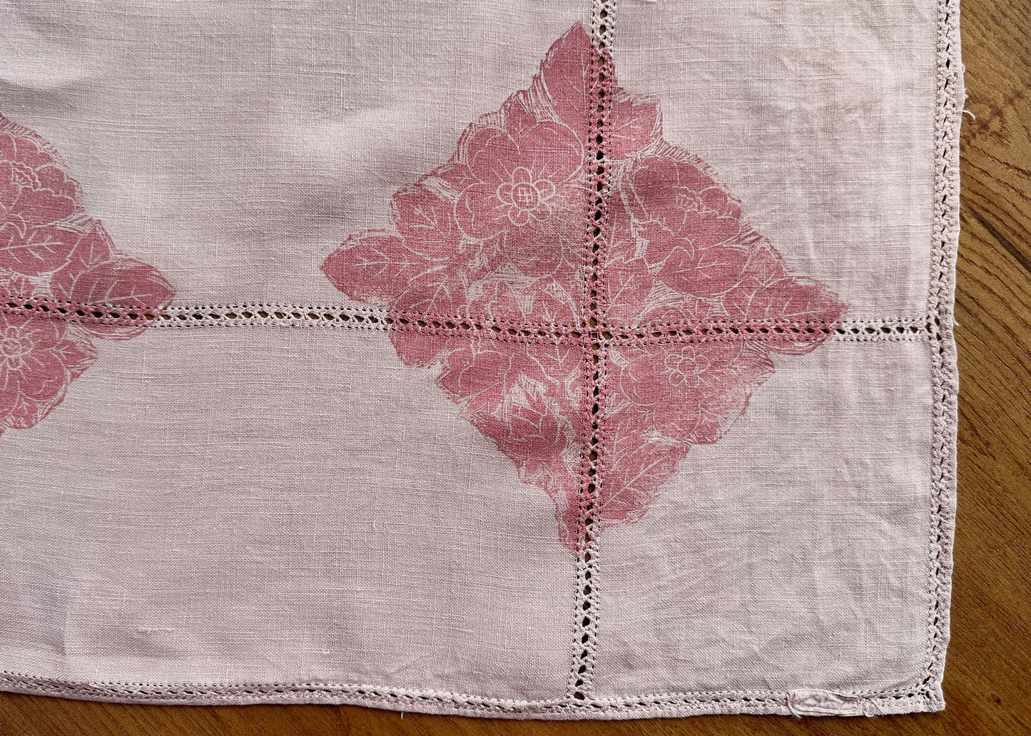 Wild Rose - Reworked Tablecloth