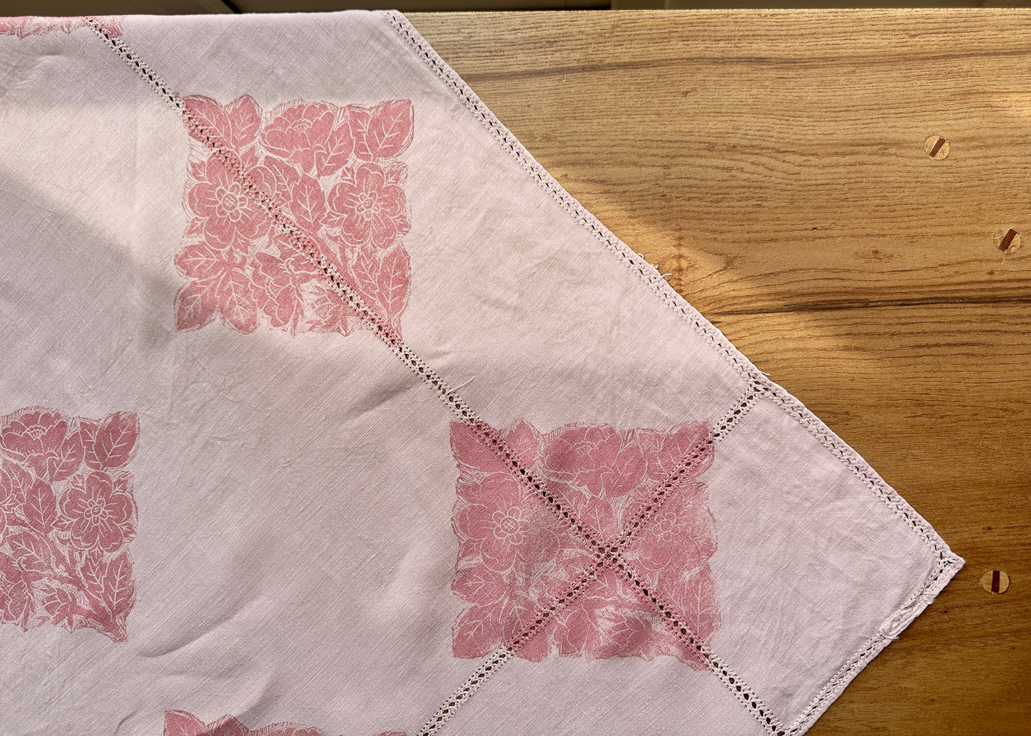 Wild Rose - Reworked Tablecloth