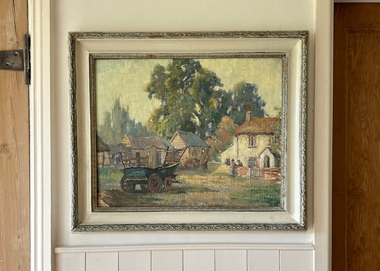 Farm House Oil Painting