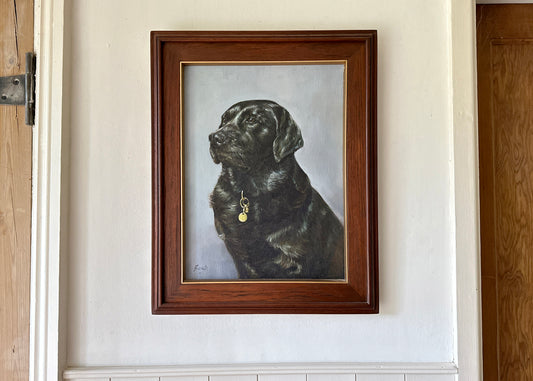 Black Labrador Portrait Painting