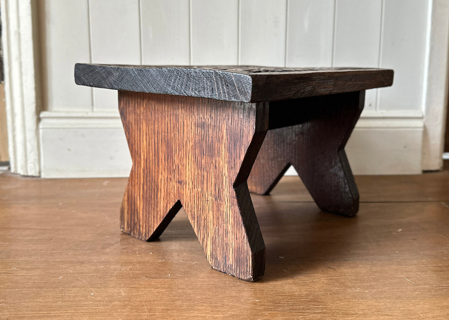 Carved Oak Foot Stool