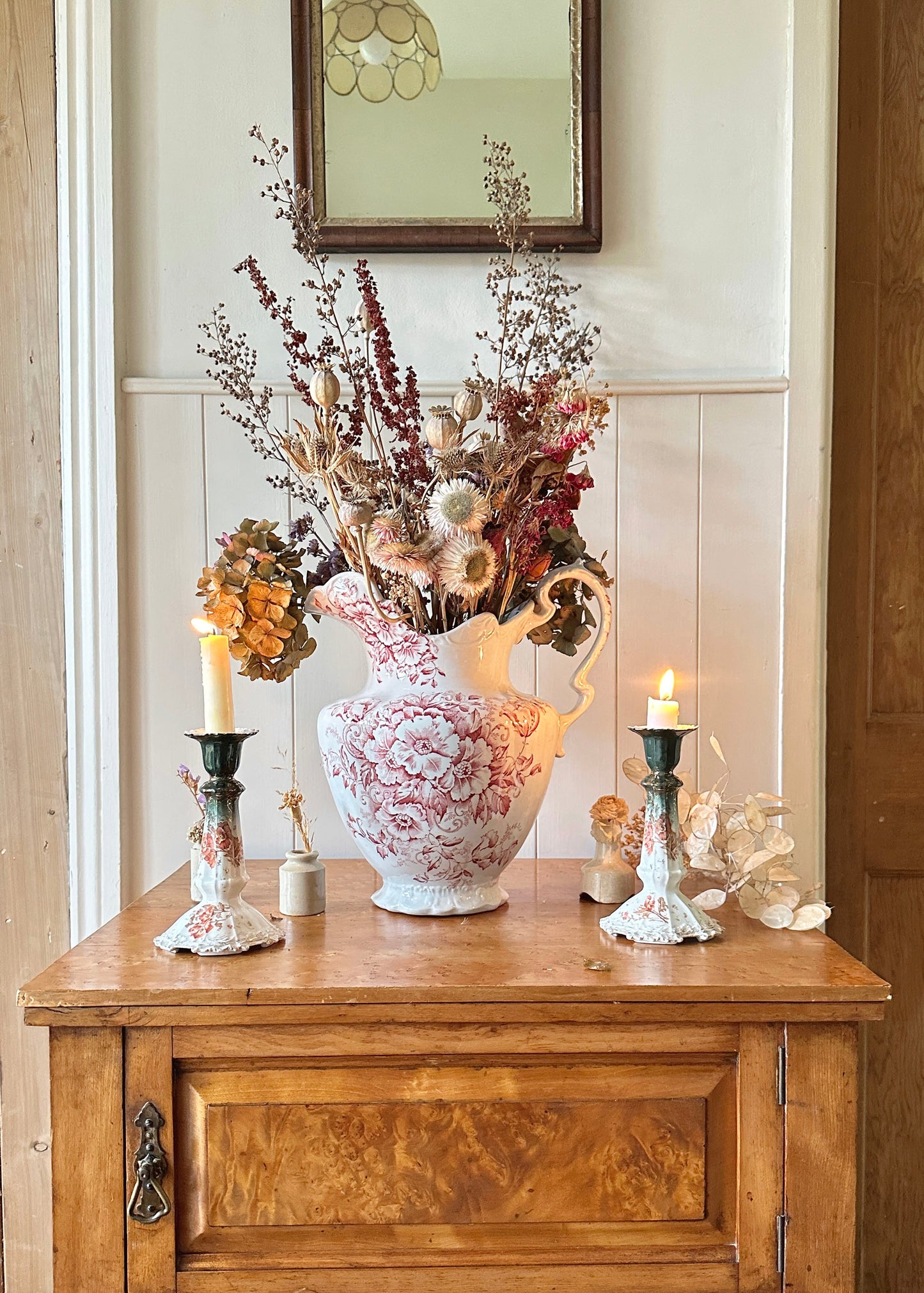 Pair of Limoges Porcelain Candlesticks