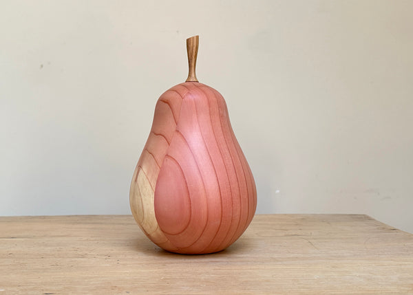 Hand Turned Pear Sculpture