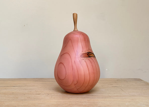 Hand Turned Pear Sculpture