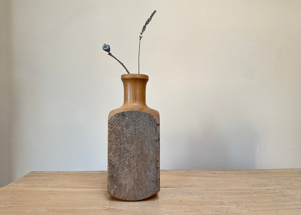 Hand Turned Oak Bottle- Made by Alan