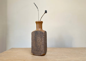 Hand Turned Oak Bottle- Made by Alan